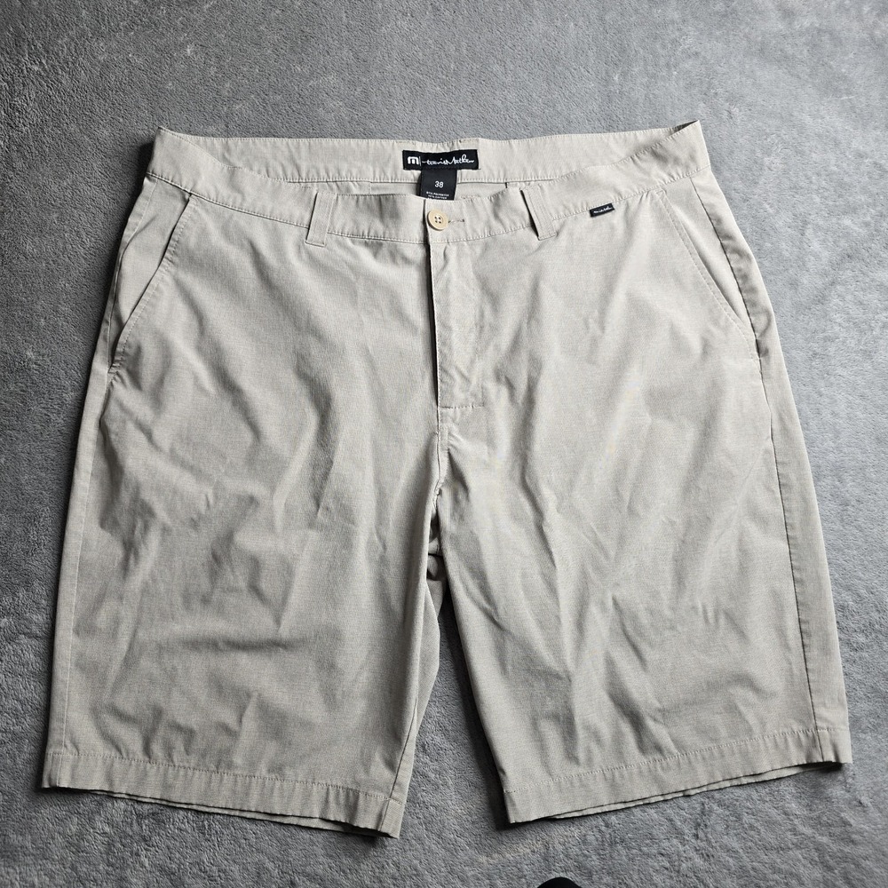 Travis Matthew Golf Shorts Mens 38x10 (39) Tan Beck Stretch Performance 1MM208